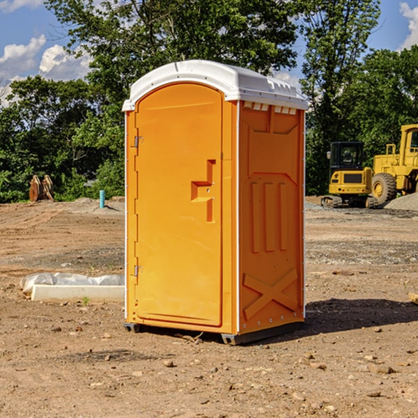 how often are the portable restrooms cleaned and serviced during a rental period in Steele ND